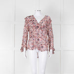 Iro Dusty Pink Floral Long Sleeve Top