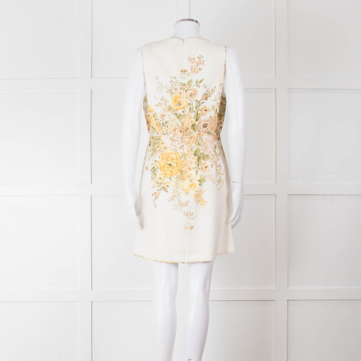 Zimmermann Amelie Cream Linen Floral Dress