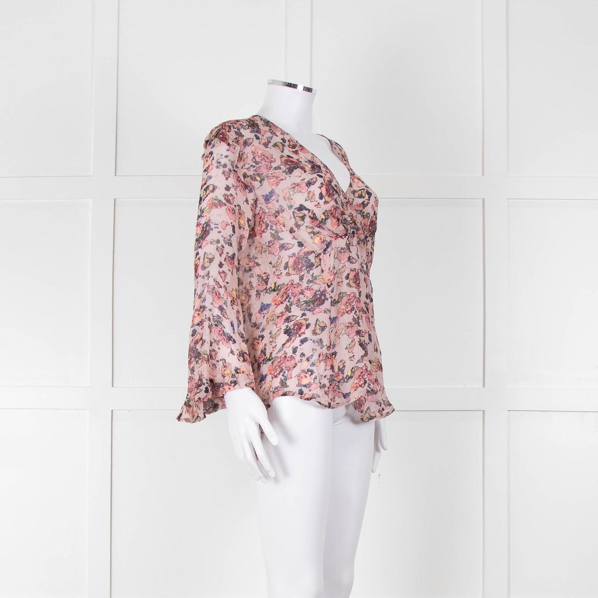 Iro Dusty Pink Floral Long Sleeve Top