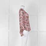 Iro Dusty Pink Floral Long Sleeve Top