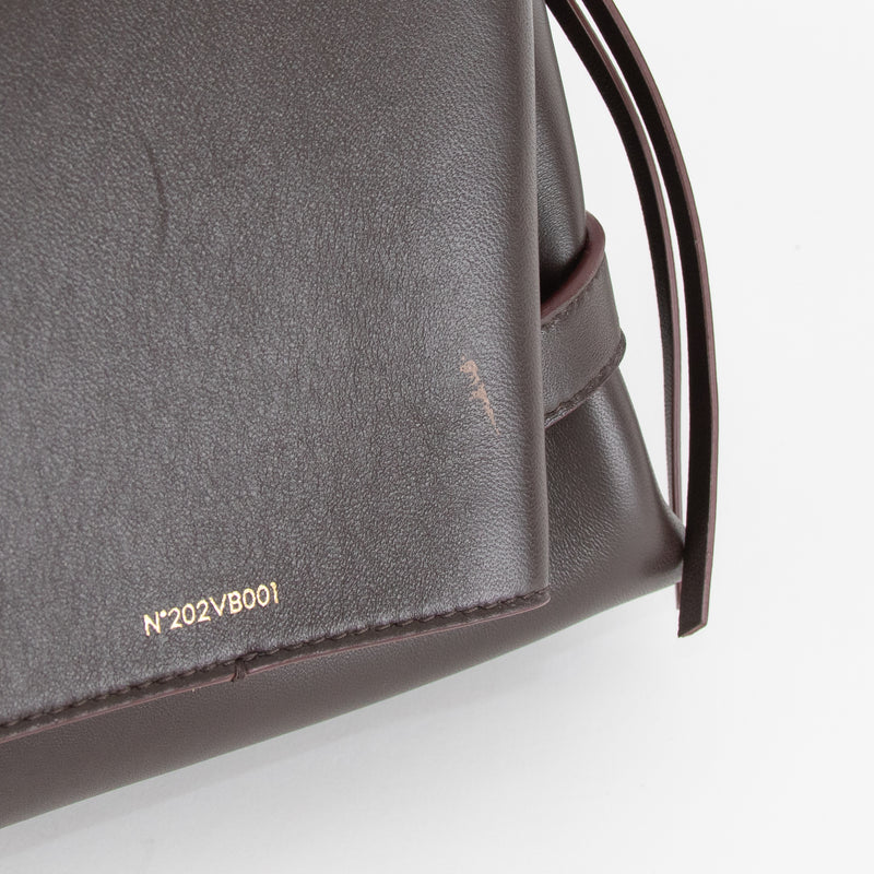 Victoria Beckham Chain Pouch With Gold Link Clutch Brown