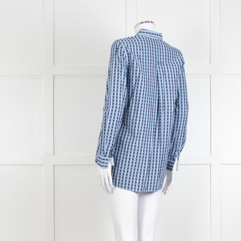 Custommade Blue Check Cotton Shirt