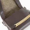 Victoria Beckham Chain Pouch With Gold Link Clutch Brown