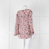 Iro Dusty Pink Floral Long Sleeve Top