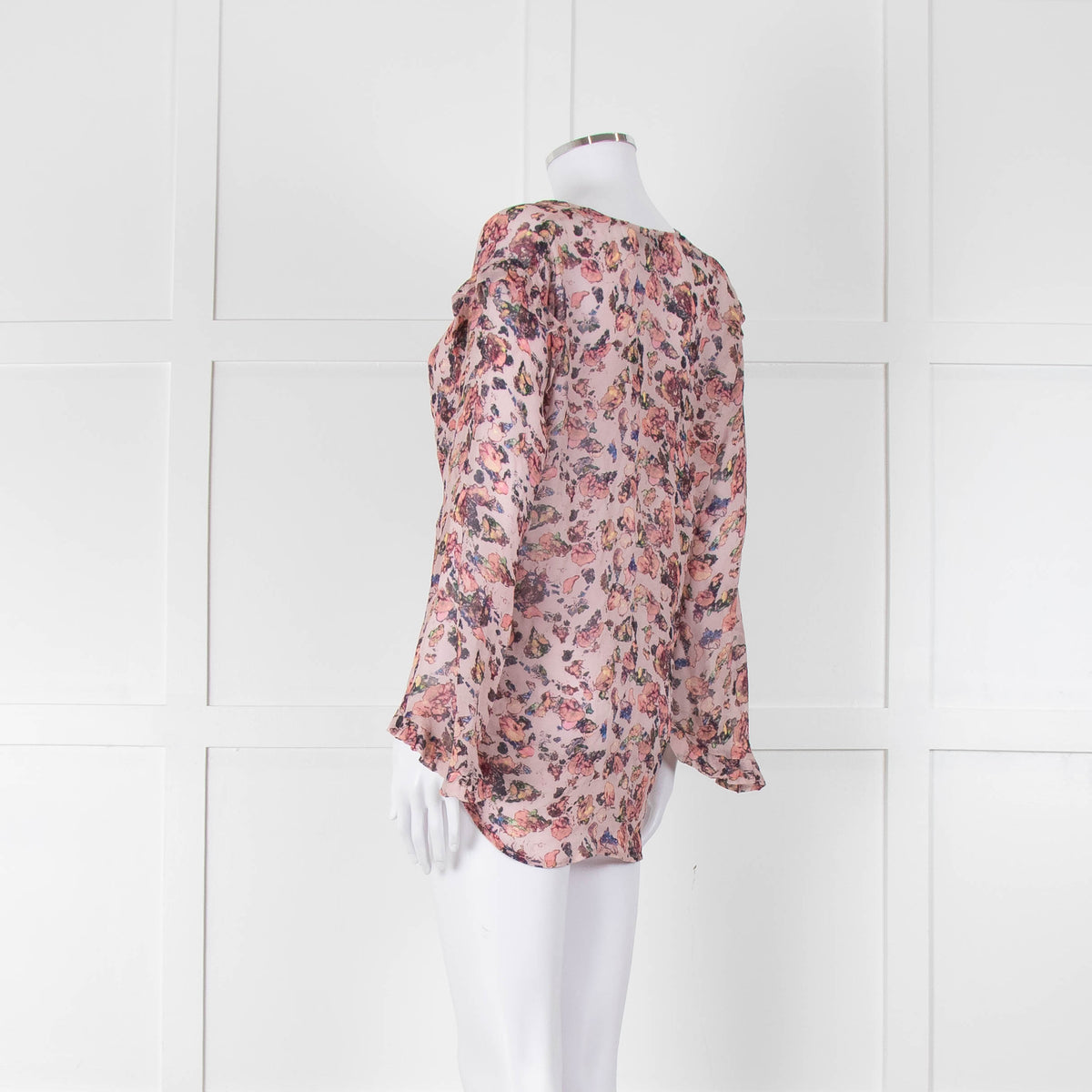 Iro Dusty Pink Floral Long Sleeve Top