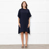 Max Mara Studio Navy Lace Trim Tunic Dress