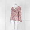 Iro Dusty Pink Floral Long Sleeve Top