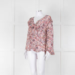 Iro Dusty Pink Floral Long Sleeve Top
