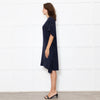 Max Mara Studio Navy Lace Trim Tunic Dress