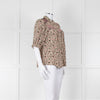 Ba&sh Cream Red Green Floral Print Blouse