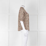 Ba&sh Cream Red Green Floral Print Blouse