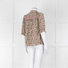 Ba&sh Cream Red Green Floral Print Blouse