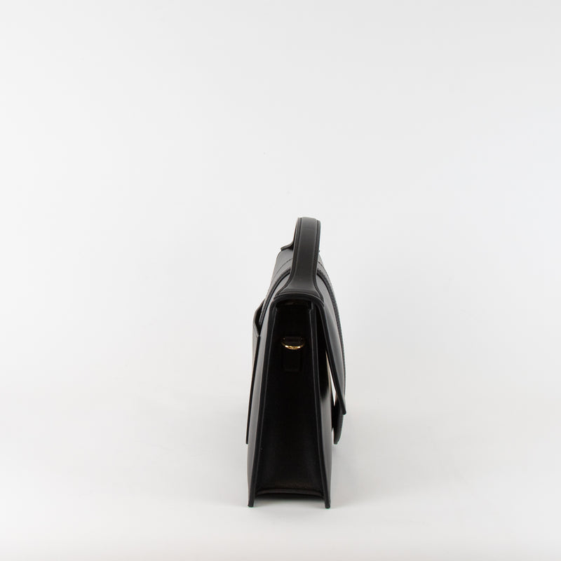 Jacquemus Le Bambinou Leather Top Handle W/ Removable Shoulder Strap Black