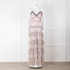 Nicholas Pale Pink Tiered Lace Maxi Dress