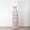 Nicholas Pale Pink Tiered Lace Maxi Dress