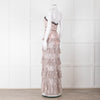 Nicholas Pale Pink Tiered Lace Maxi Dress