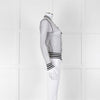 Marc Cain White Black Net Zip Up Bomber Jacket