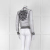 Marc Cain White Black Net Zip Up Bomber Jacket