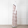 Nicholas Pale Pink Tiered Lace Maxi Dress