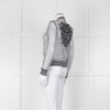 Marc Cain White Black Net Zip Up Bomber Jacket