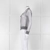 Marc Cain White Black Net Zip Up Bomber Jacket
