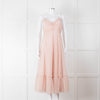 Zimmermann Pale Pink Dotted Tulle Flared Dress