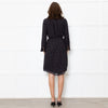 Rails Dark Grey Black Animal Print Long Sleeve Knee Length Dress