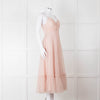 Zimmermann Pale Pink Dotted Tulle Flared Dress