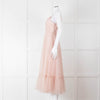 Zimmermann Pale Pink Dotted Tulle Flared Dress