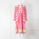 Dodo Bar Or Pink and Cream Tassle Midi Dress