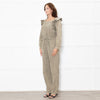 Iris Khaki Frill Shoulder Detail Denim Jumpsuit