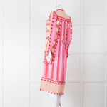 Dodo Bar Or Pink and Cream Tassle Midi Dress