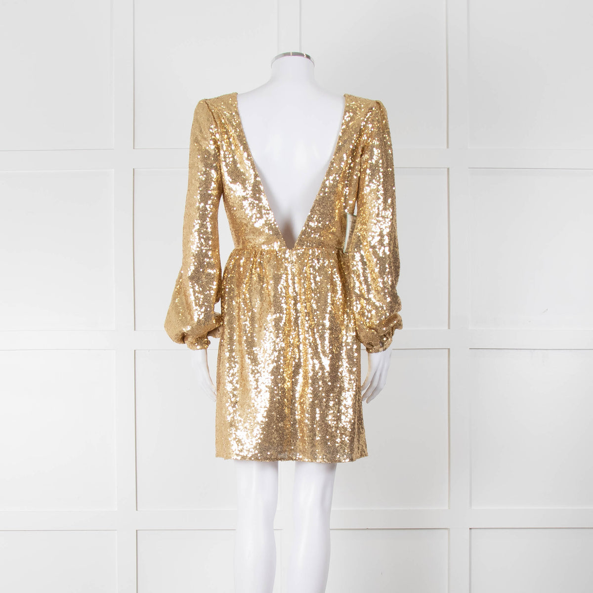 Saloni Gold Sequin Camille Mini Dress