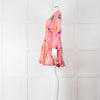 Rhode Pink Patterned Ella Fluted Mini Dress