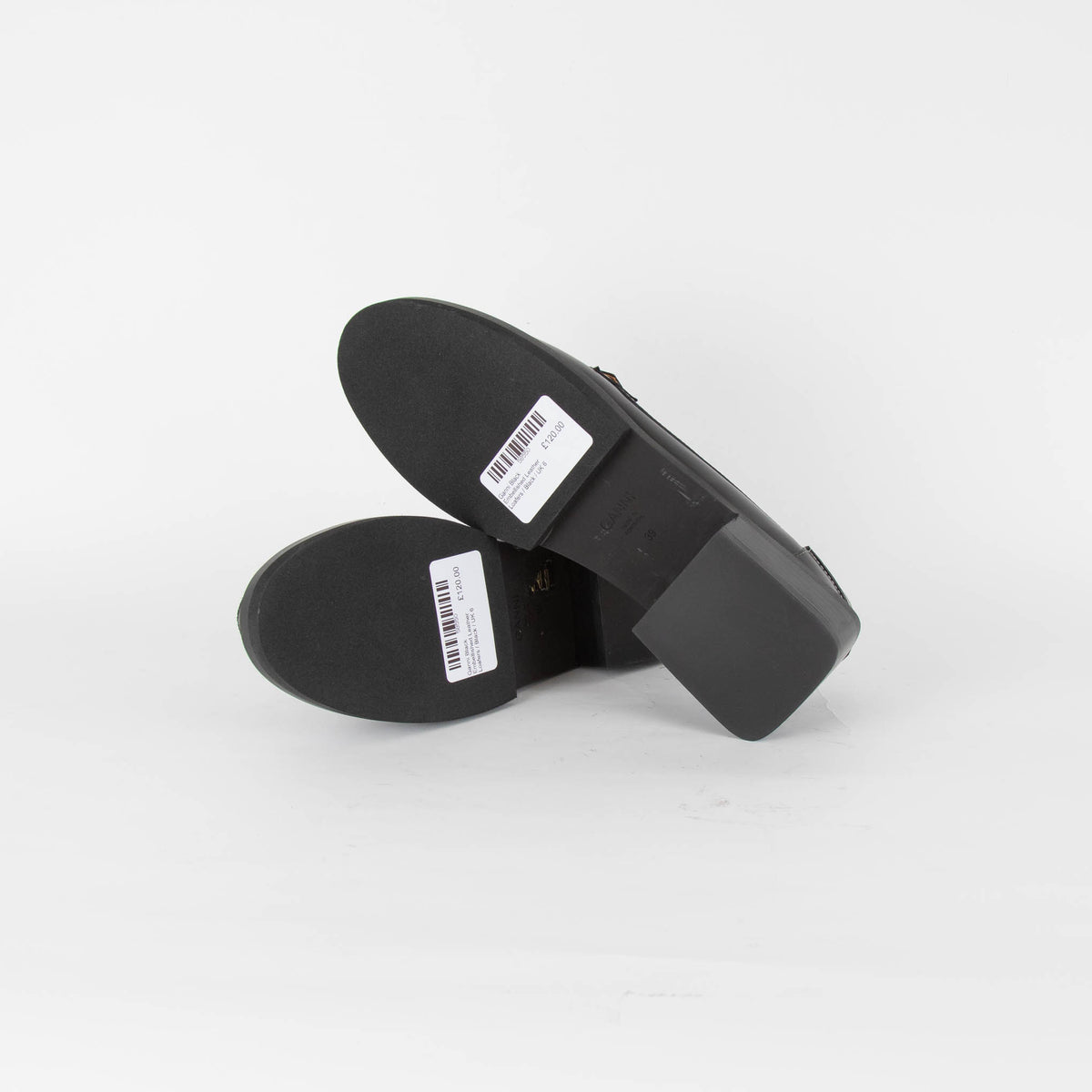 Ganni Black Embellished Leather Loafers