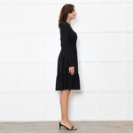 Gucci Black White Polka Dot Long Sleeve Dress