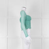 Self-Portrait Green Net Gathered Corset Top