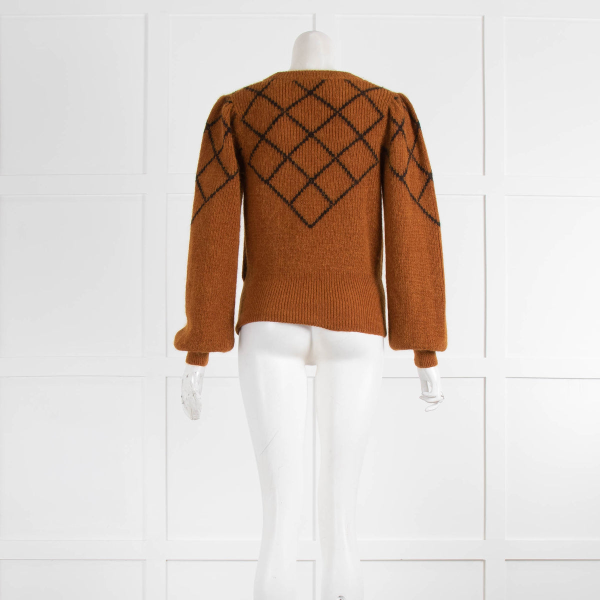 Seven For All Mankind Brown Jumper With Black Pattern