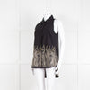 Rochas Black Sleeveless Embroidered Shirt