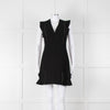 Sandro Black Raw Edge Fitted Sleeveless Dress