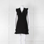 Sandro Black Raw Edge Fitted Sleeveless Dress