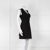 Sandro Black Raw Edge Fitted Sleeveless Dress