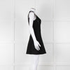 Sandro Black Raw Edge Fitted Sleeveless Dress