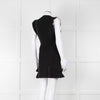 Sandro Black Raw Edge Fitted Sleeveless Dress