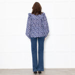 Munthe White Blue Silk Blend Top