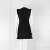 Sandro Black Raw Edge Fitted Sleeveless Dress