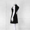 Sandro Black Raw Edge Fitted Sleeveless Dress