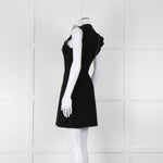 Sandro Black Raw Edge Fitted Sleeveless Dress