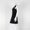 Sandro Black Raw Edge Fitted Sleeveless Dress