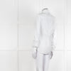 0039 Italy White Cotton Lace Trim Collar Shirt